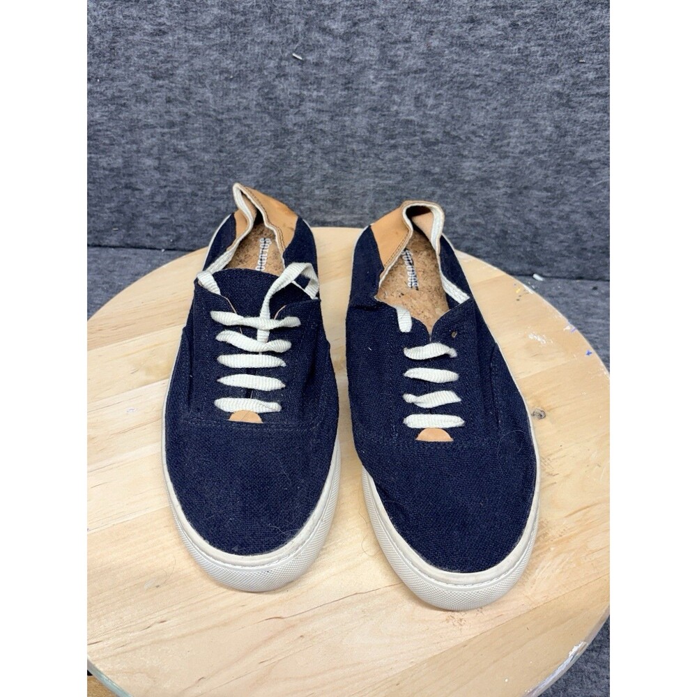 Soludos Men's Canvas Sneakers Leather Heel Size 10